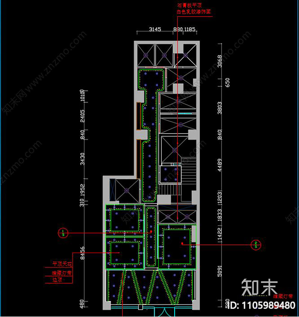 口腔诊所水电CAD施工图下载【ID:1105989480】
