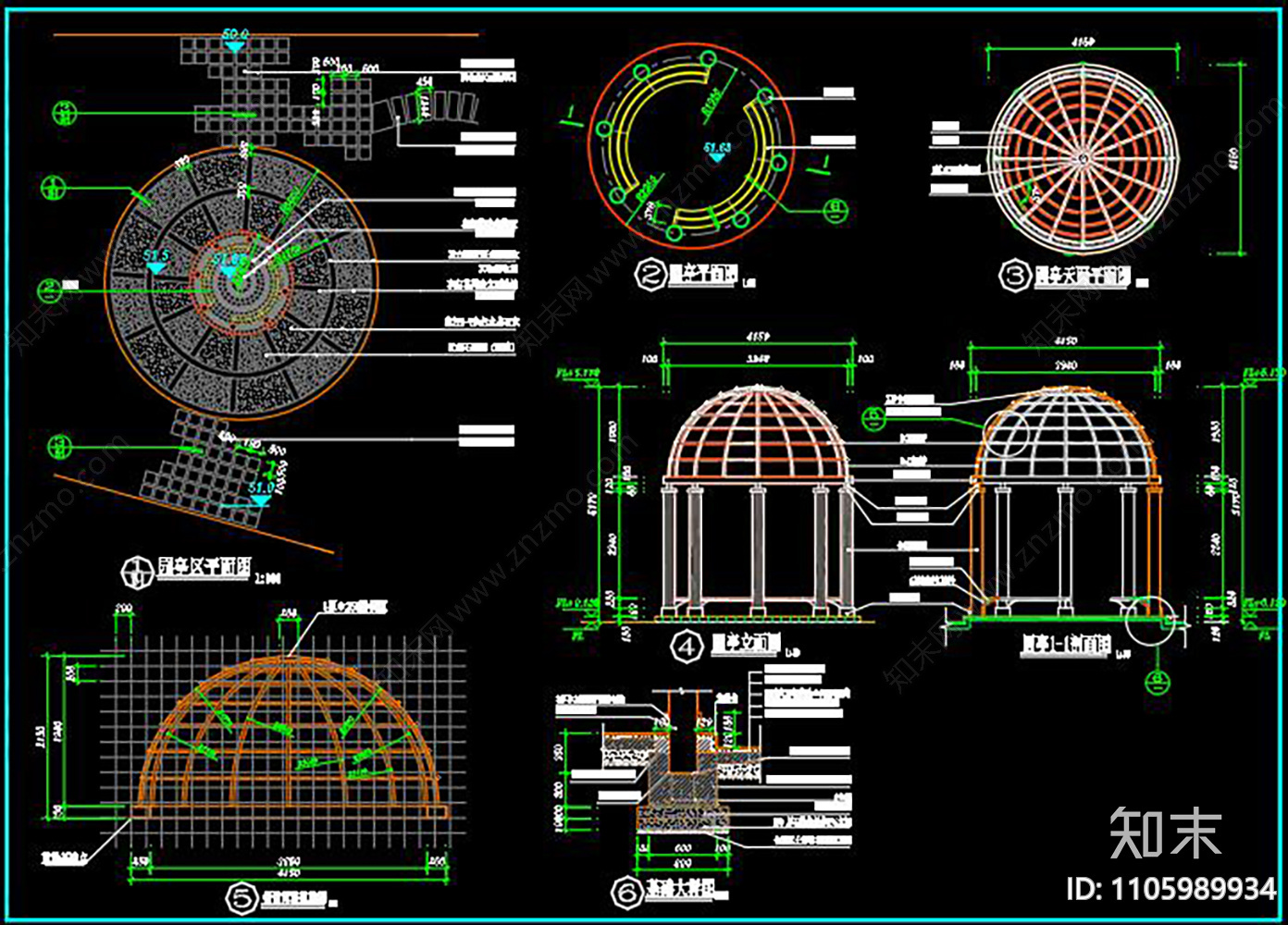 某公园全套CAD施工图下载【ID:1105989934】