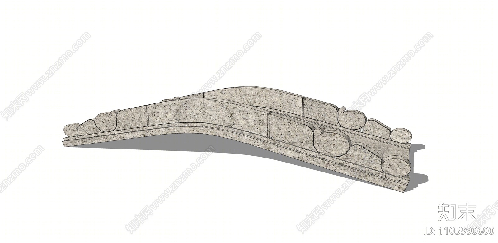 中式景观桥SU模型下载【ID:1105990600】