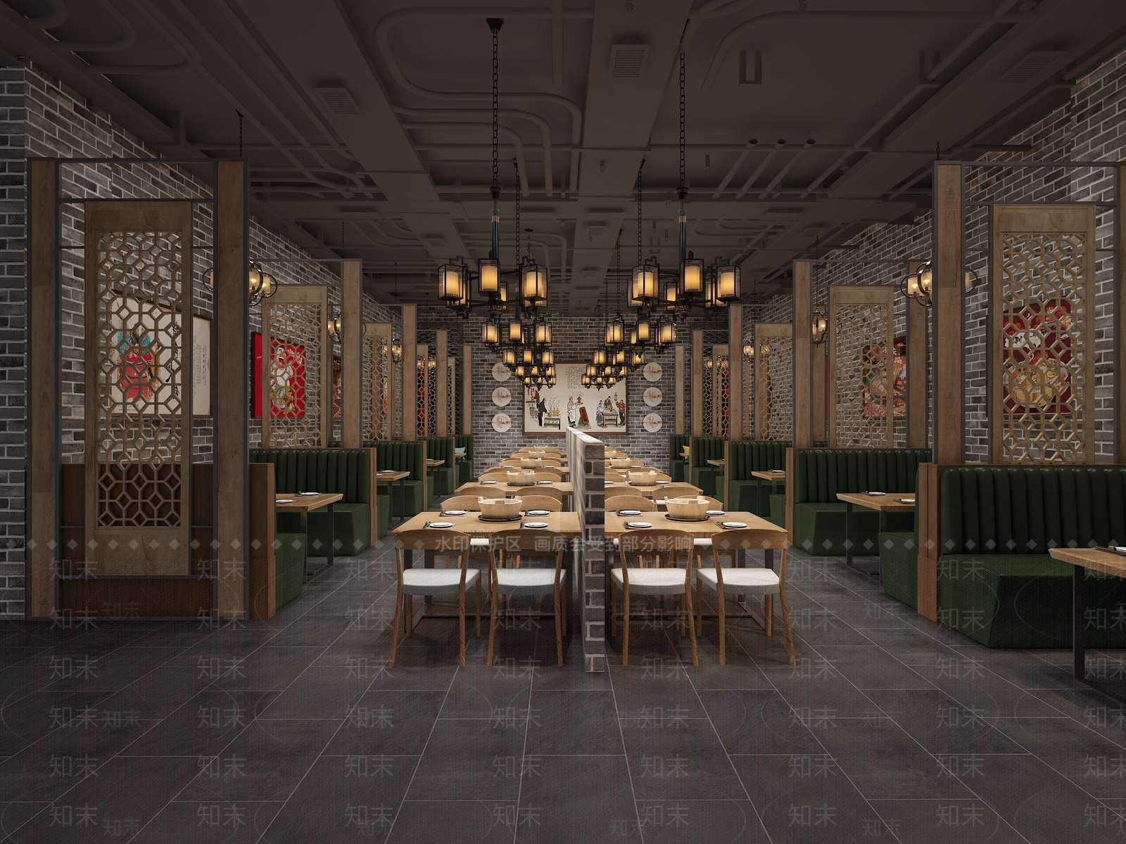 工业风火锅店3D模型下载【ID:1105992281】