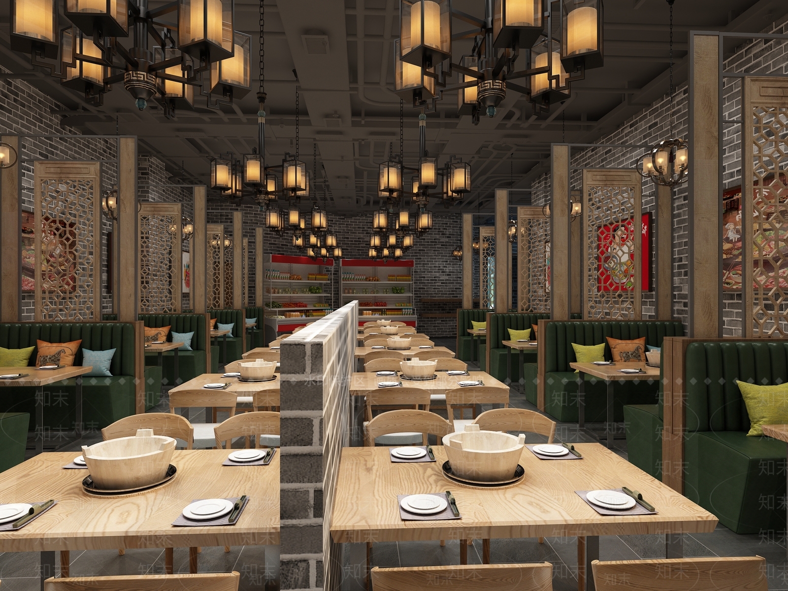 工业风火锅店3D模型下载【ID:1105992281】