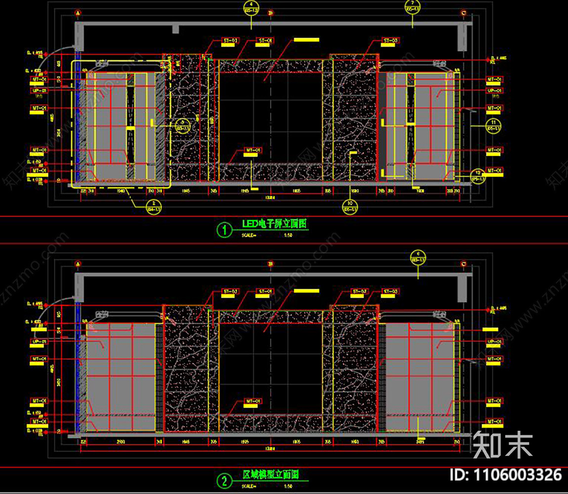 售楼部设计方案cad施工图下载【ID:1106003326】