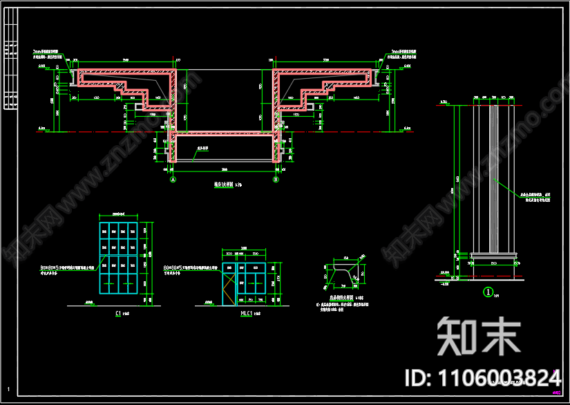 桂苑北大门cad施工图下载【ID:1106003824】