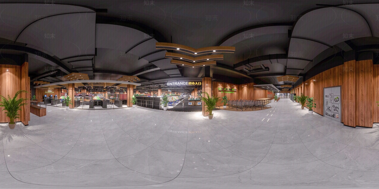 HDR北欧风格超市全景贴图下载【ID:1106009180】