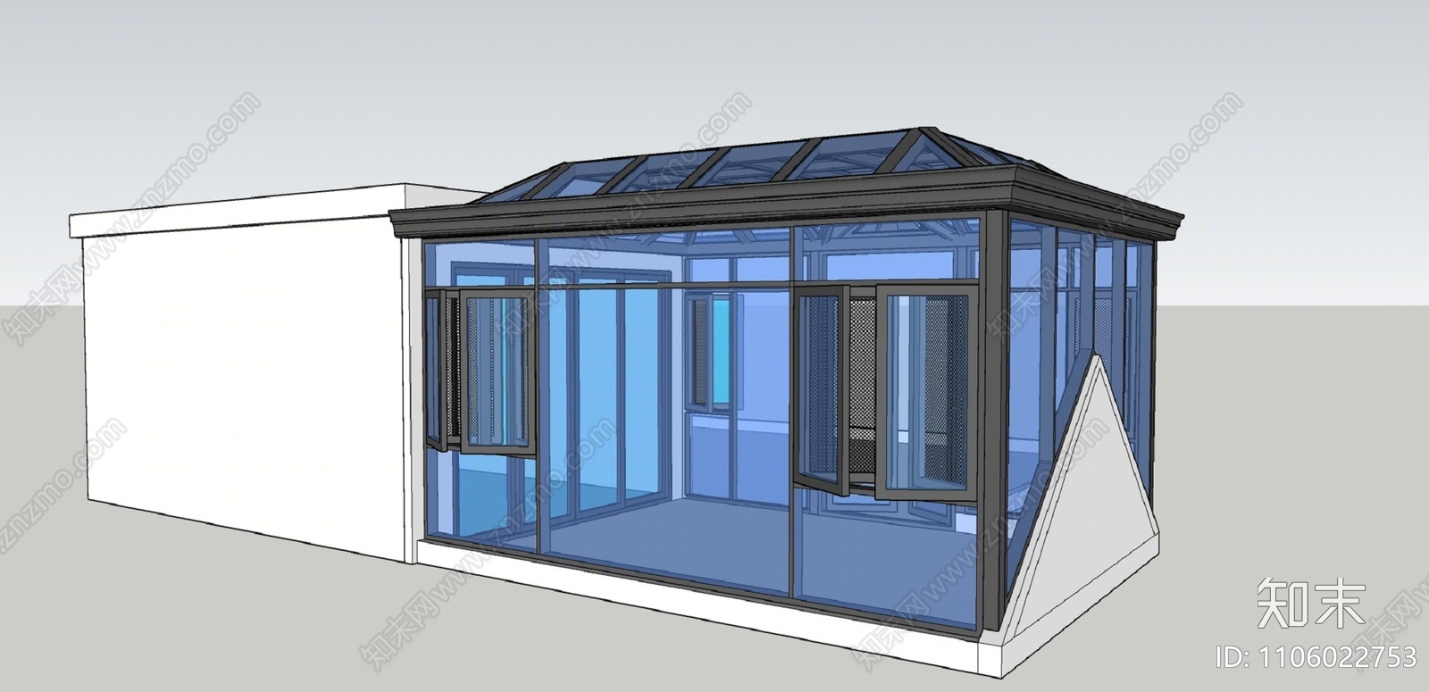 现代阳光房SU模型下载【ID:1106022753】