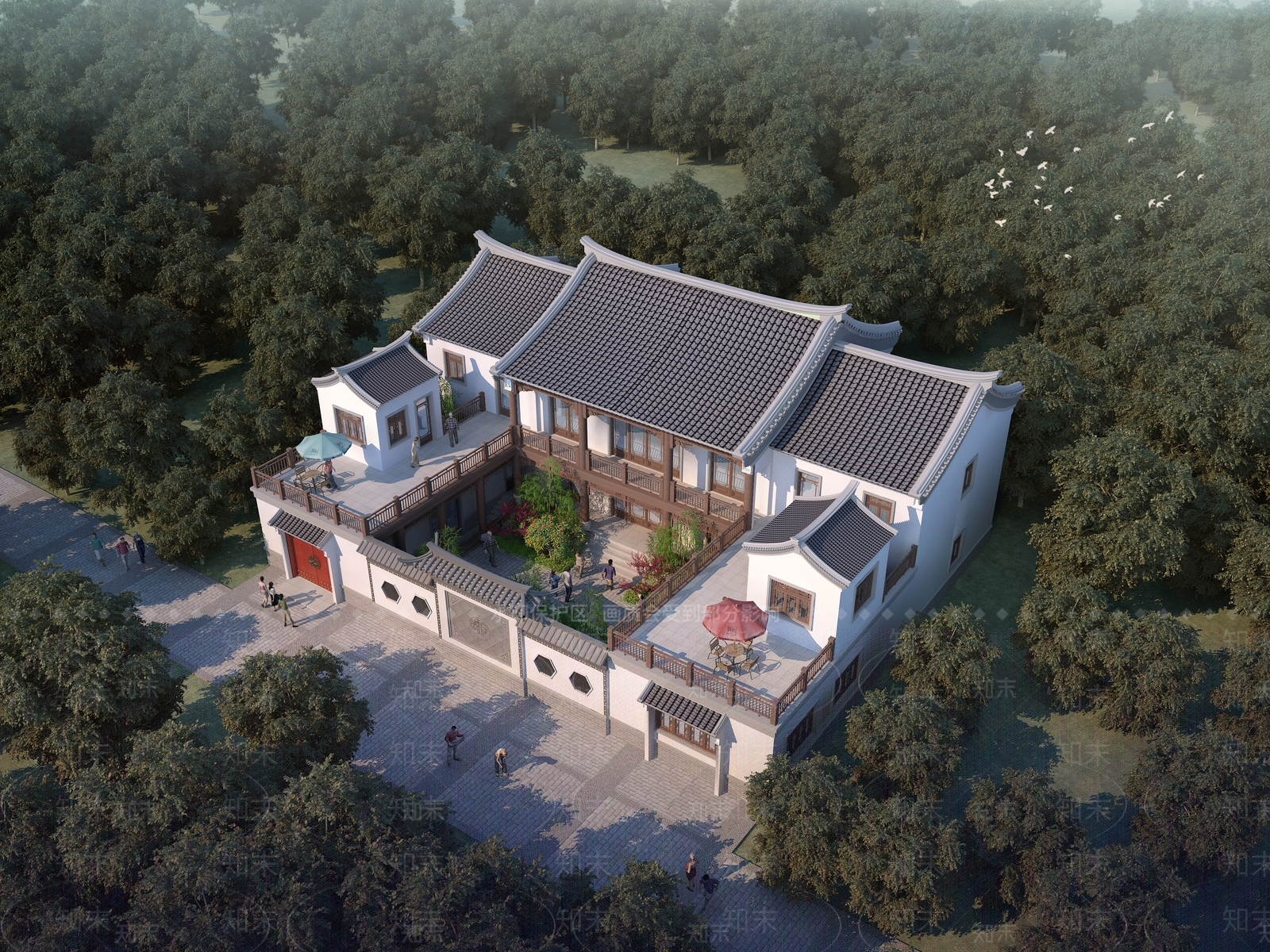 四合院3D模型精品下载_3dmax模型_知末网