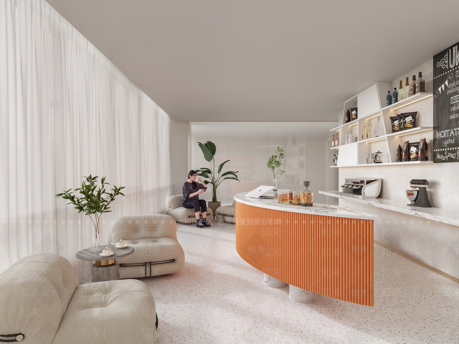 现代茶水间3D模型下载【ID:1106038248】