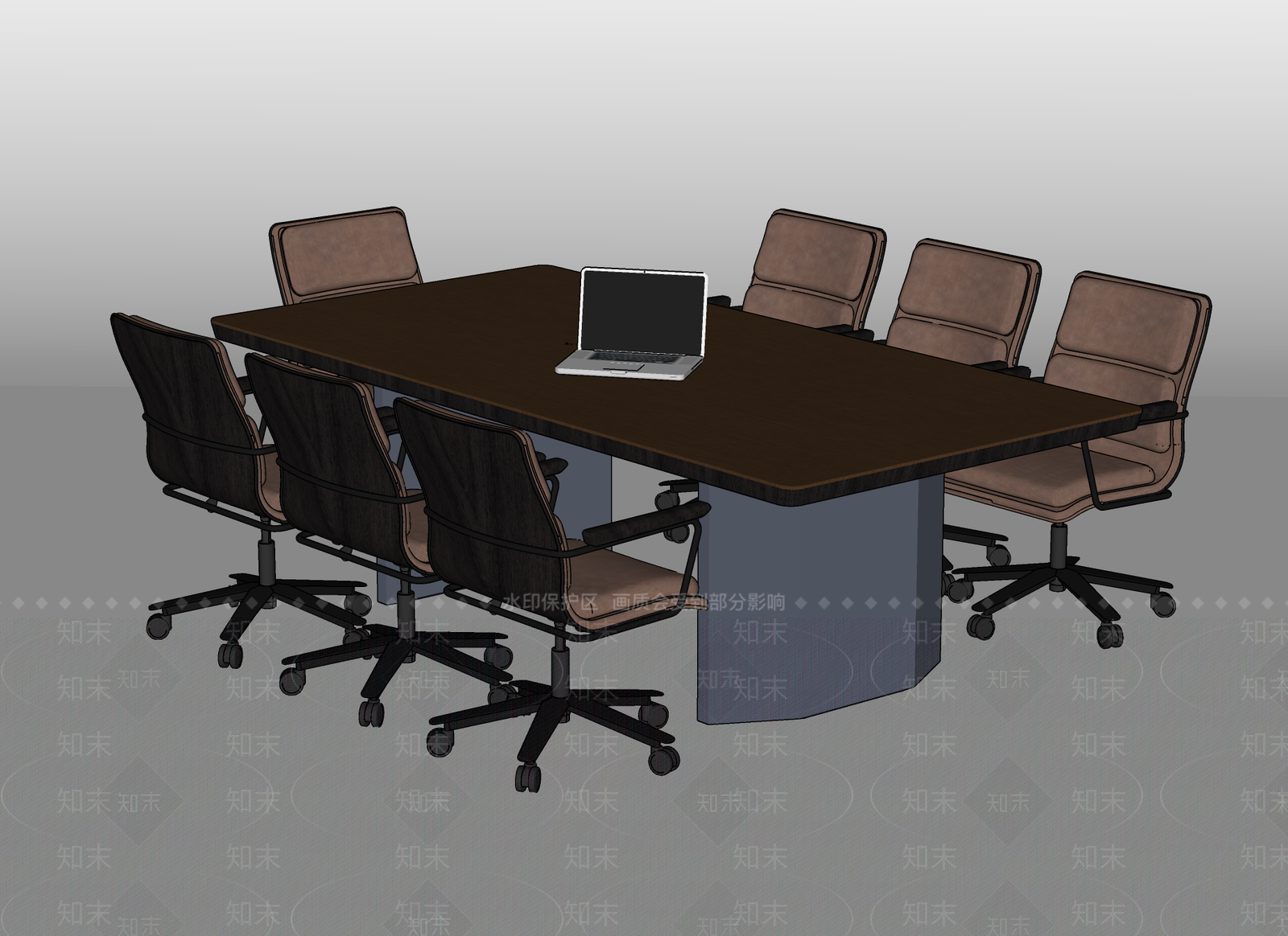 现代会议桌SU模型下载【ID:1106042240】