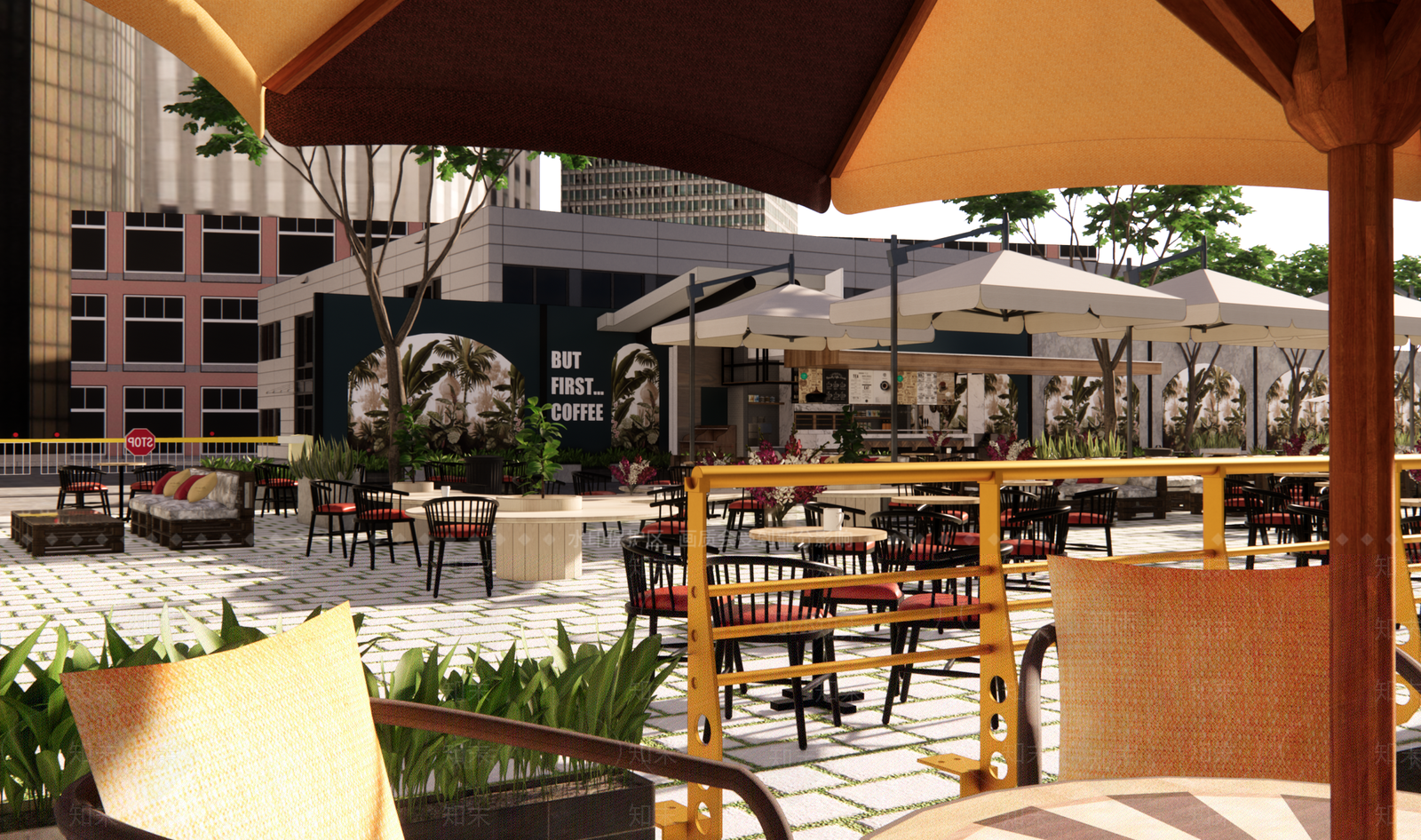 现代奶茶店SU模型下载【ID:1106044114】