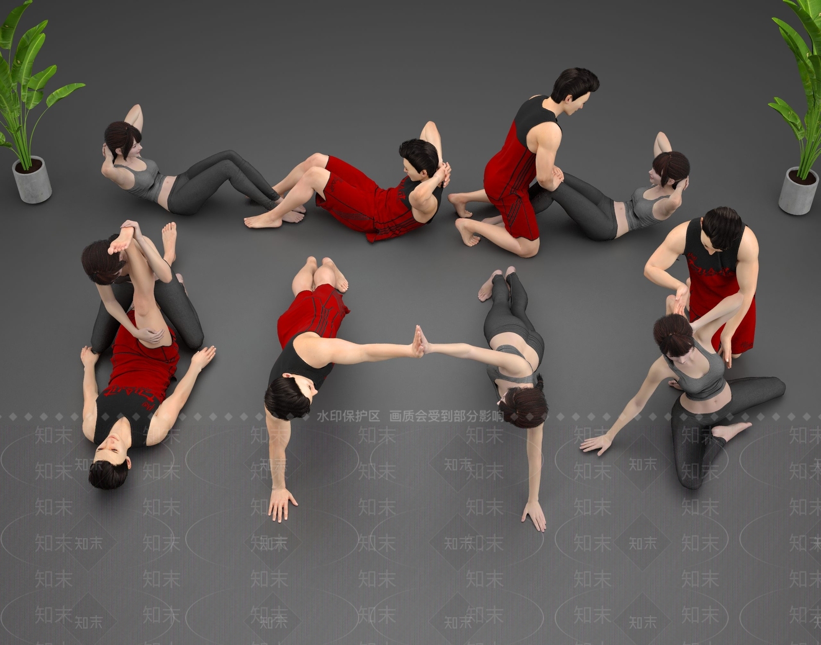 现代多人3D模型下载【ID:1106048971】