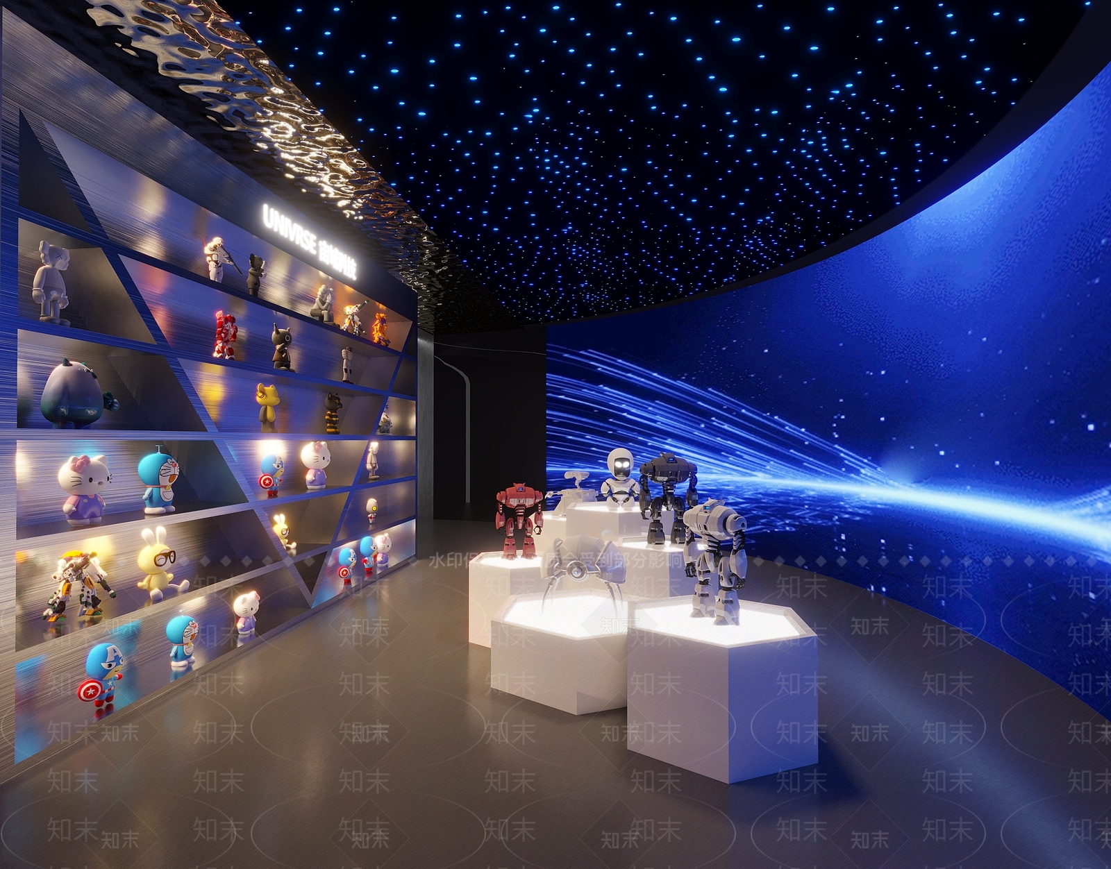 现代酷玩展厅3D模型下载【ID:1106055806】