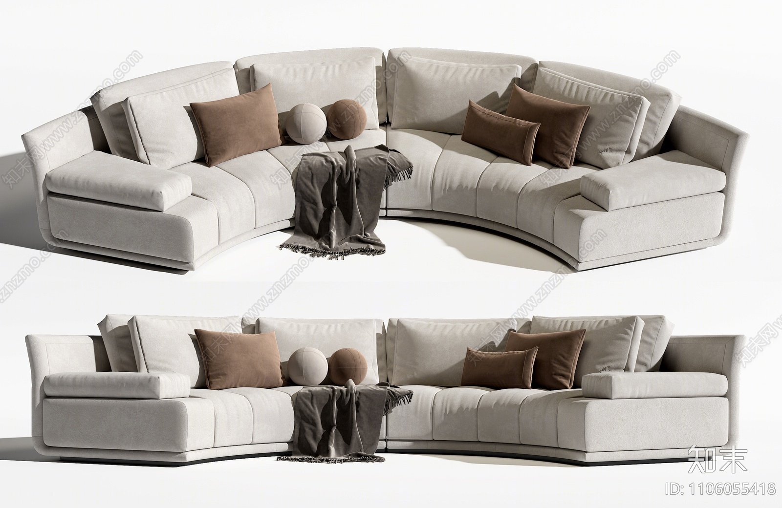 Fendi现代异形沙发3D模型下载【ID:1106055418】