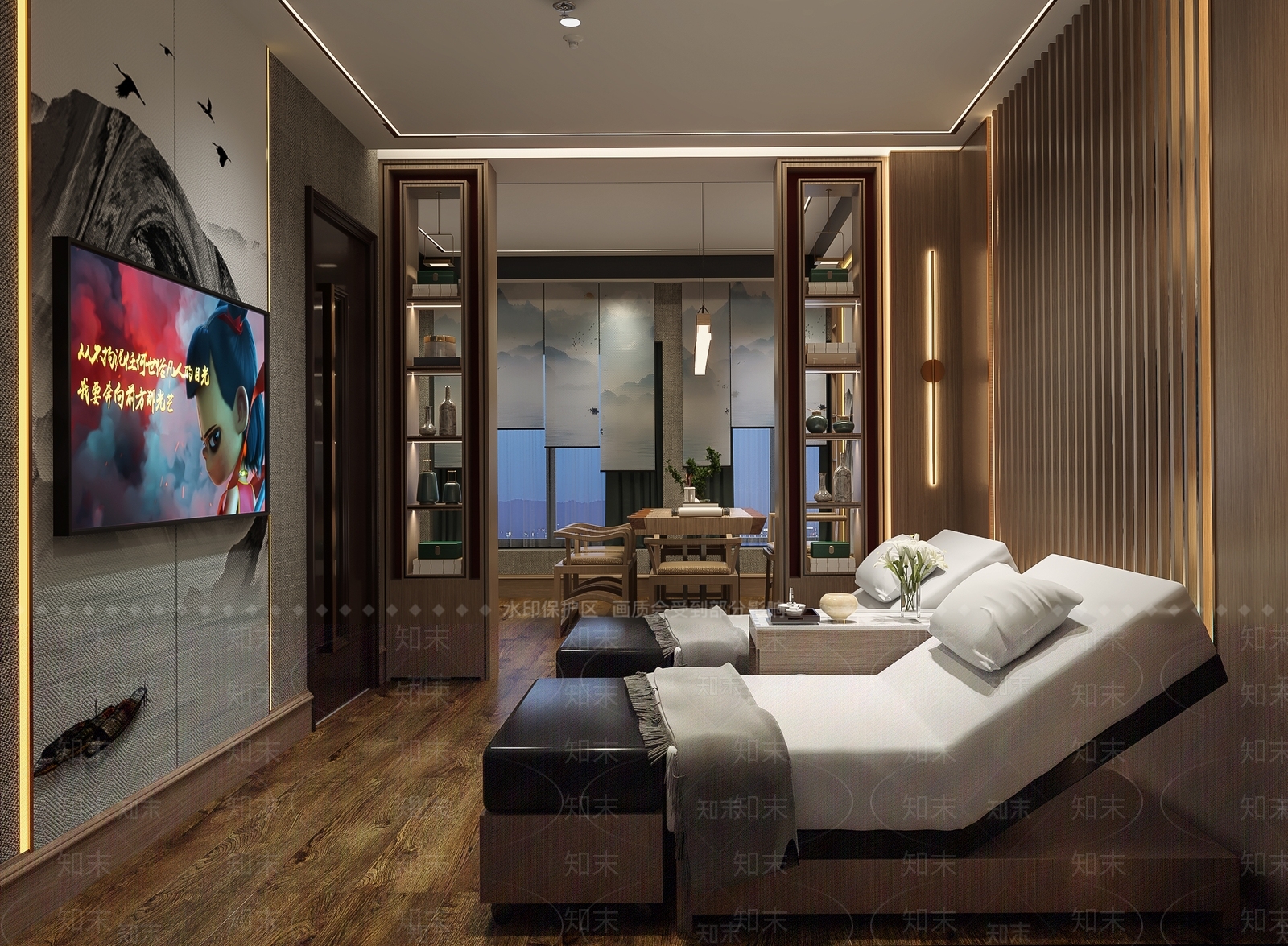 新中式洗浴中心3D模型下载【ID:1106058307】