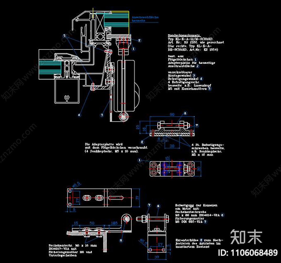 天窗大样cad施工图下载【ID:1106068489】