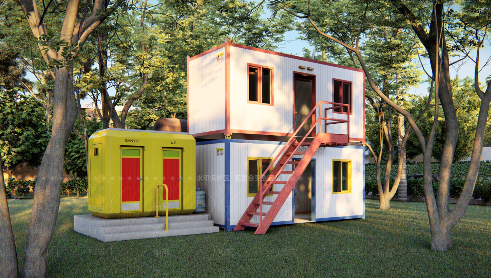 现代集装箱改造用房SU模型下载【ID:1106072459】