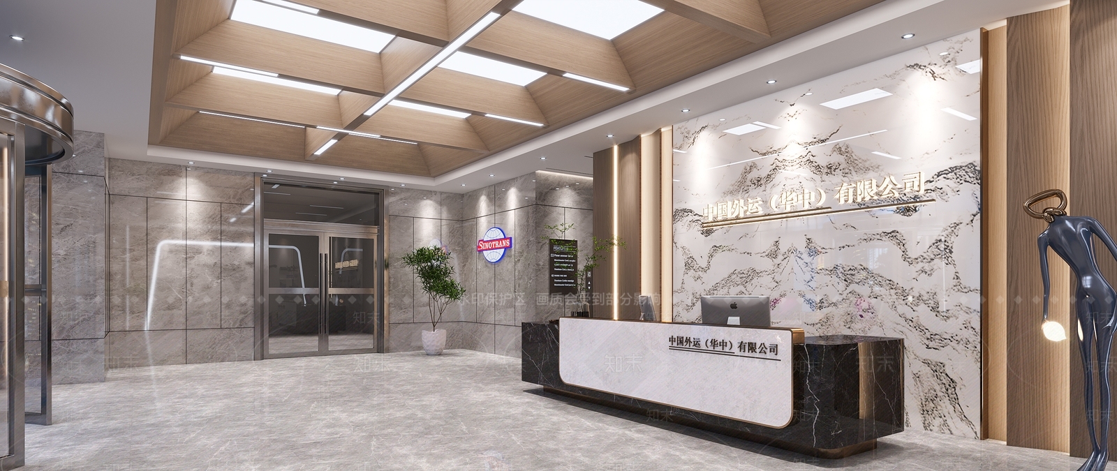 现代公司前台3D模型下载【ID:1106078798】
