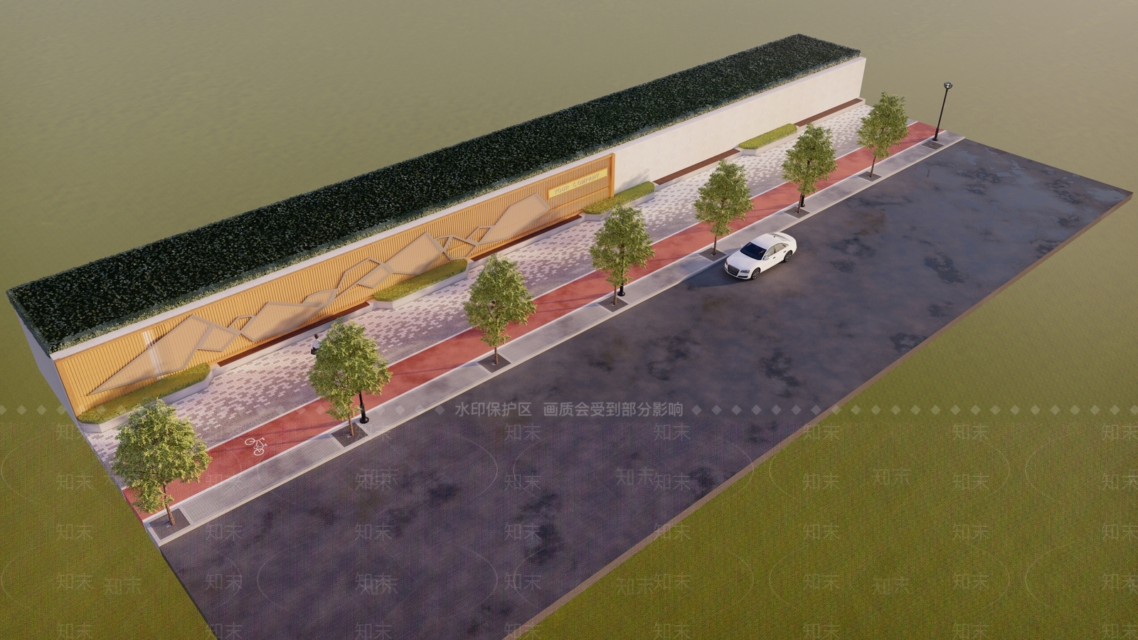 现代景观树SU模型下载【ID:1106084610】
