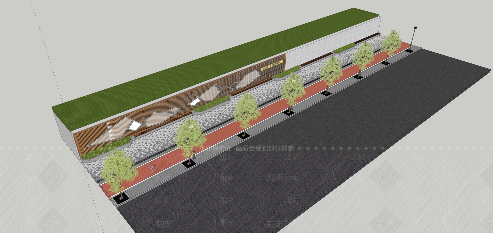 现代景观树SU模型下载【ID:1106084610】