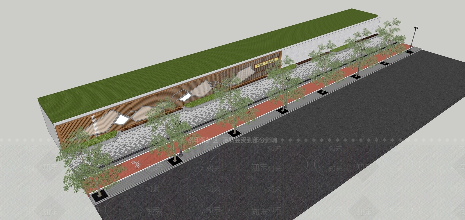 现代景观树SU模型下载【ID:1106085736】