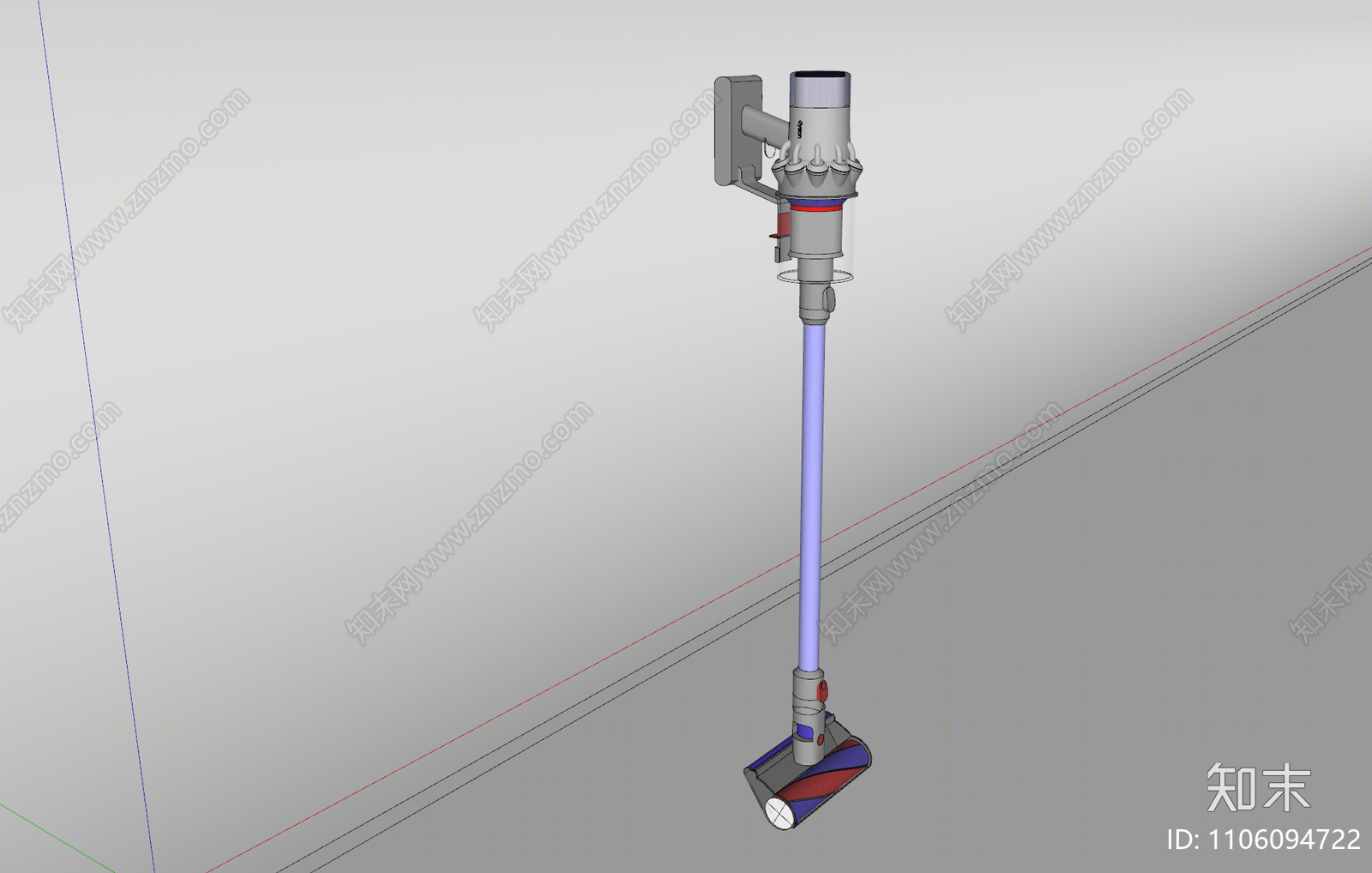 现代戴森V11吸尘器SU模型下载【ID:1106094722】