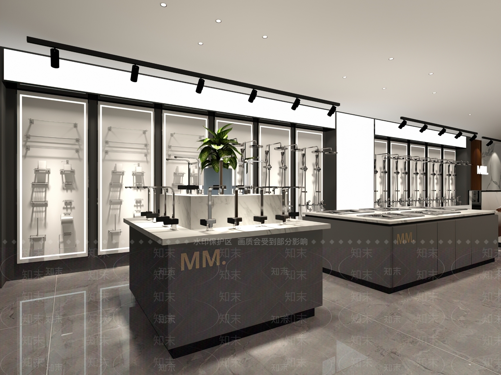 现代卫浴展厅3D模型下载【ID:1106108358】