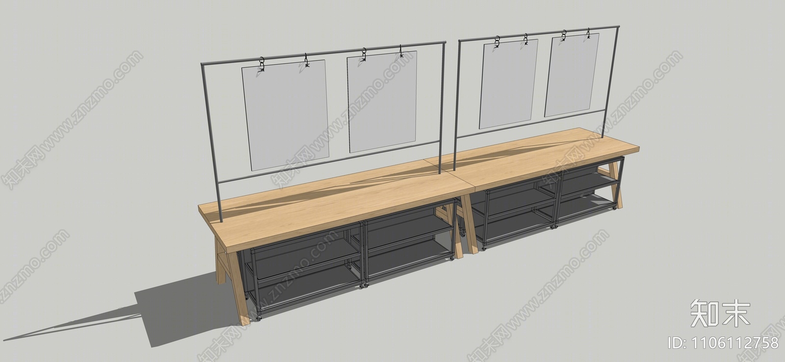 现代展示架SU模型下载【ID:1106112758】