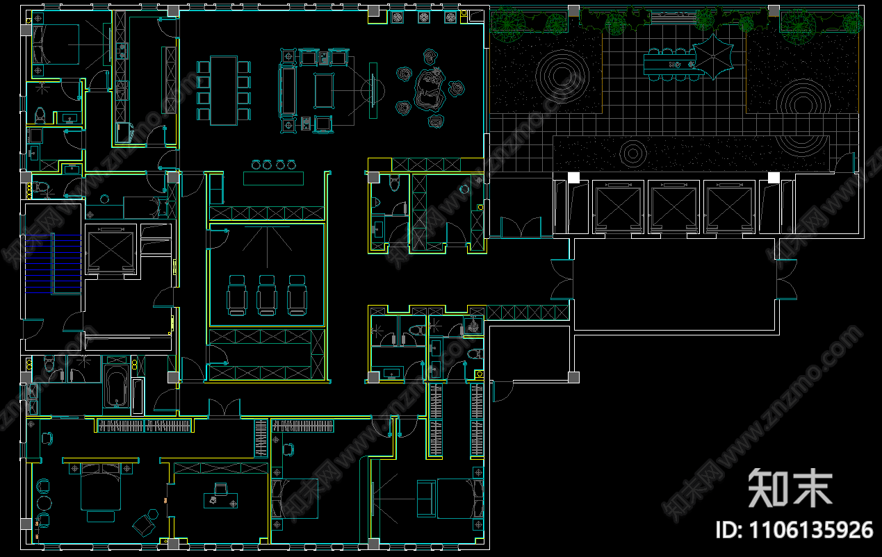 住宅cad施工图下载【ID:1106135926】