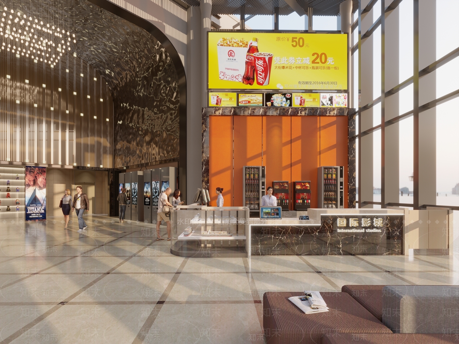 现代电影大厅院3D模型下载【ID:1106137364】