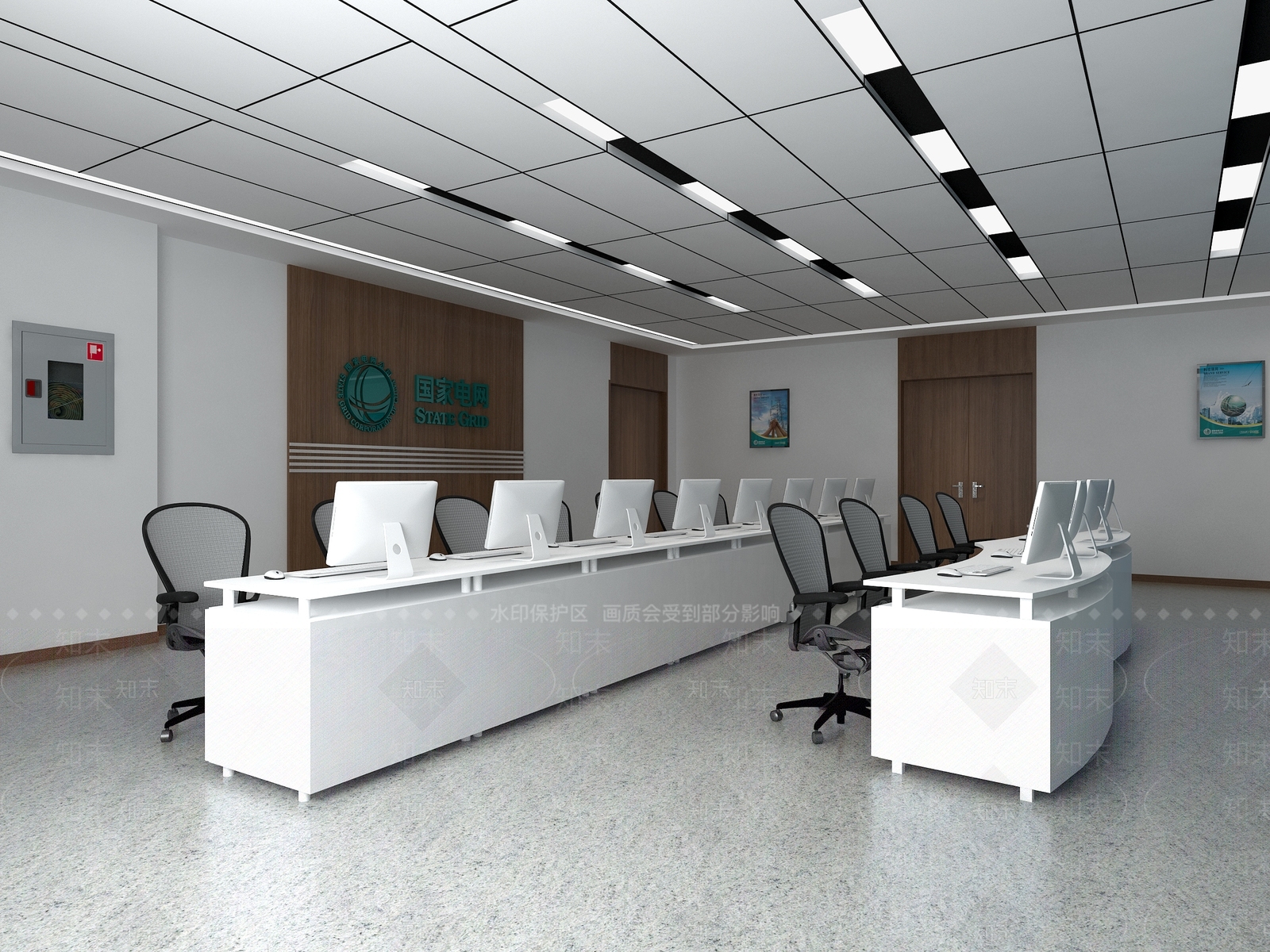 现代监控室3D模型下载【ID:1106151554】