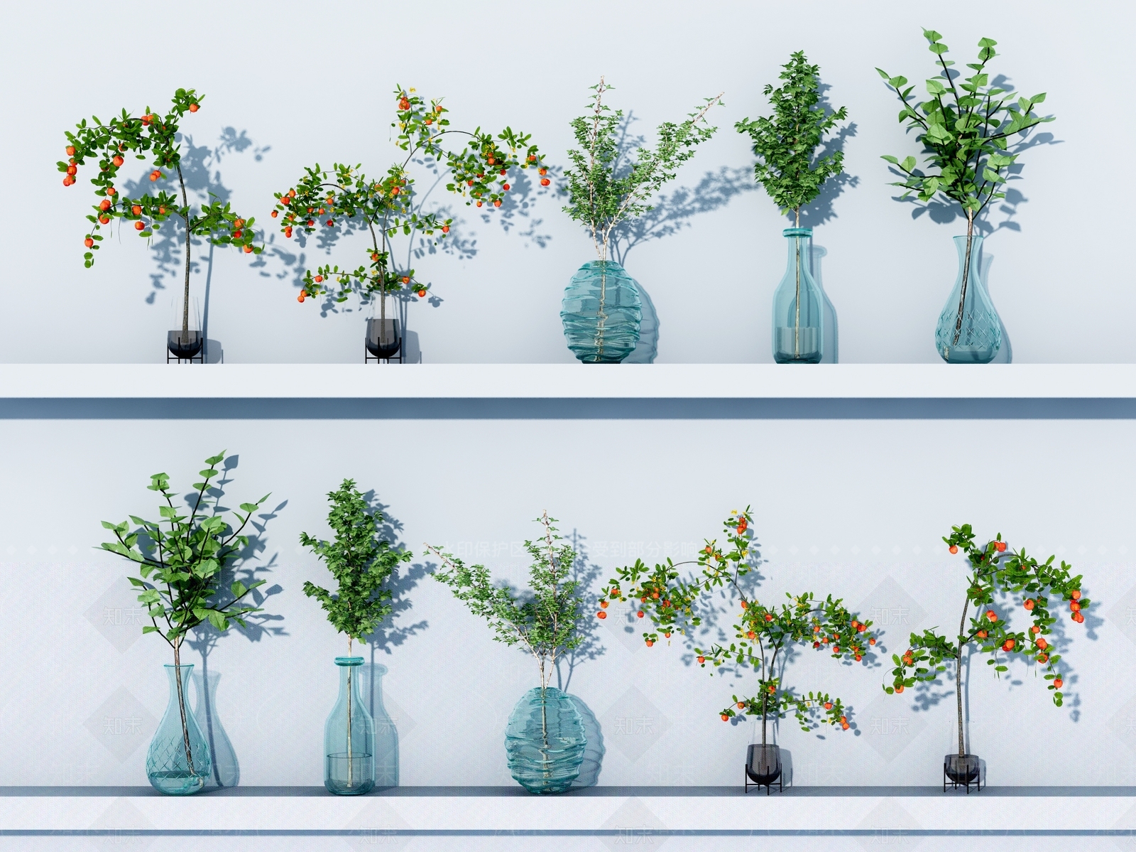 现代水生植物3D模型下载【ID:1106156852】