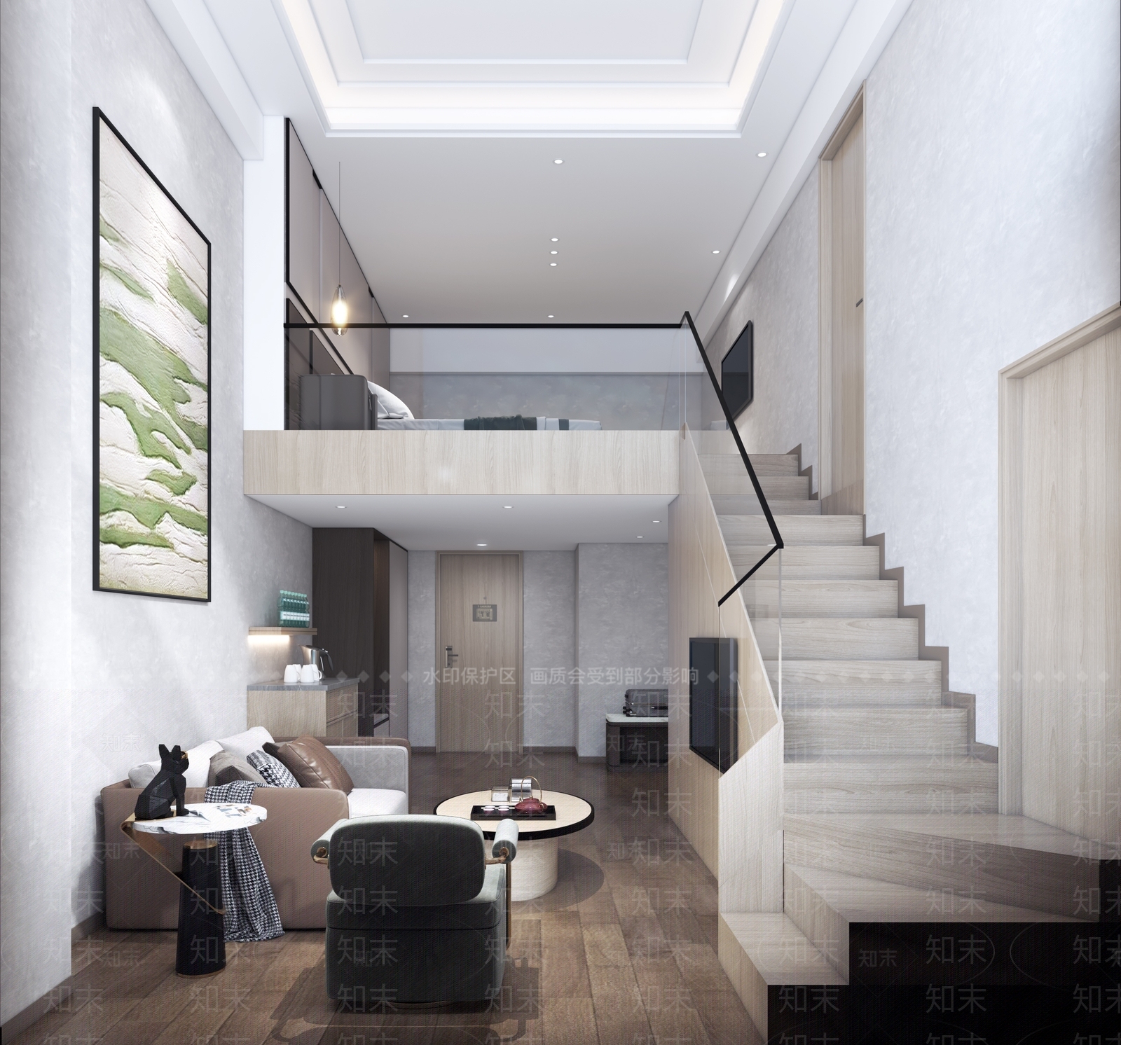 现代单身公寓3D模型下载【ID:1106165848】