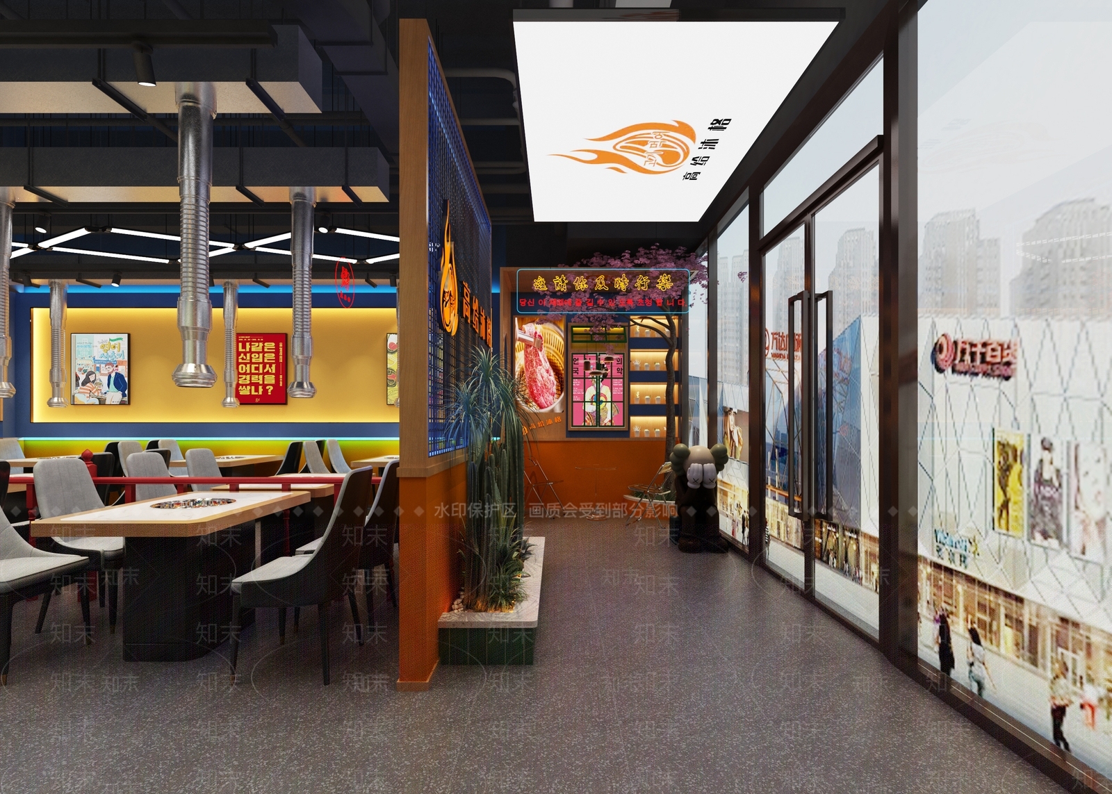 工业风烤肉店3D模型下载【ID:1106161194】