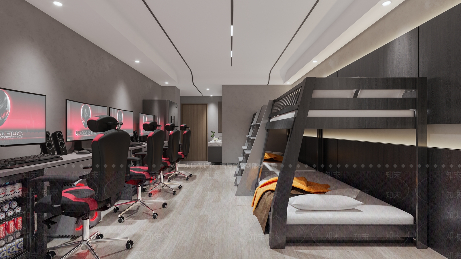 现代电竞房3D模型下载【ID:1106187149】