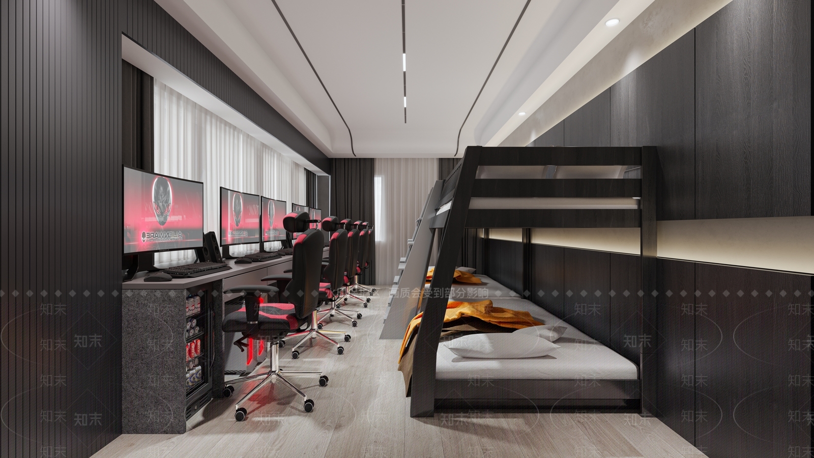 现代电竞房3D模型下载【ID:1106187149】