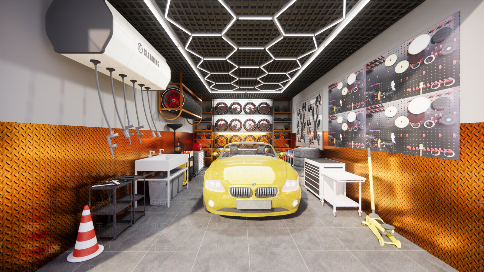 工业汽车维修店SU模型下载【ID:1106185881】