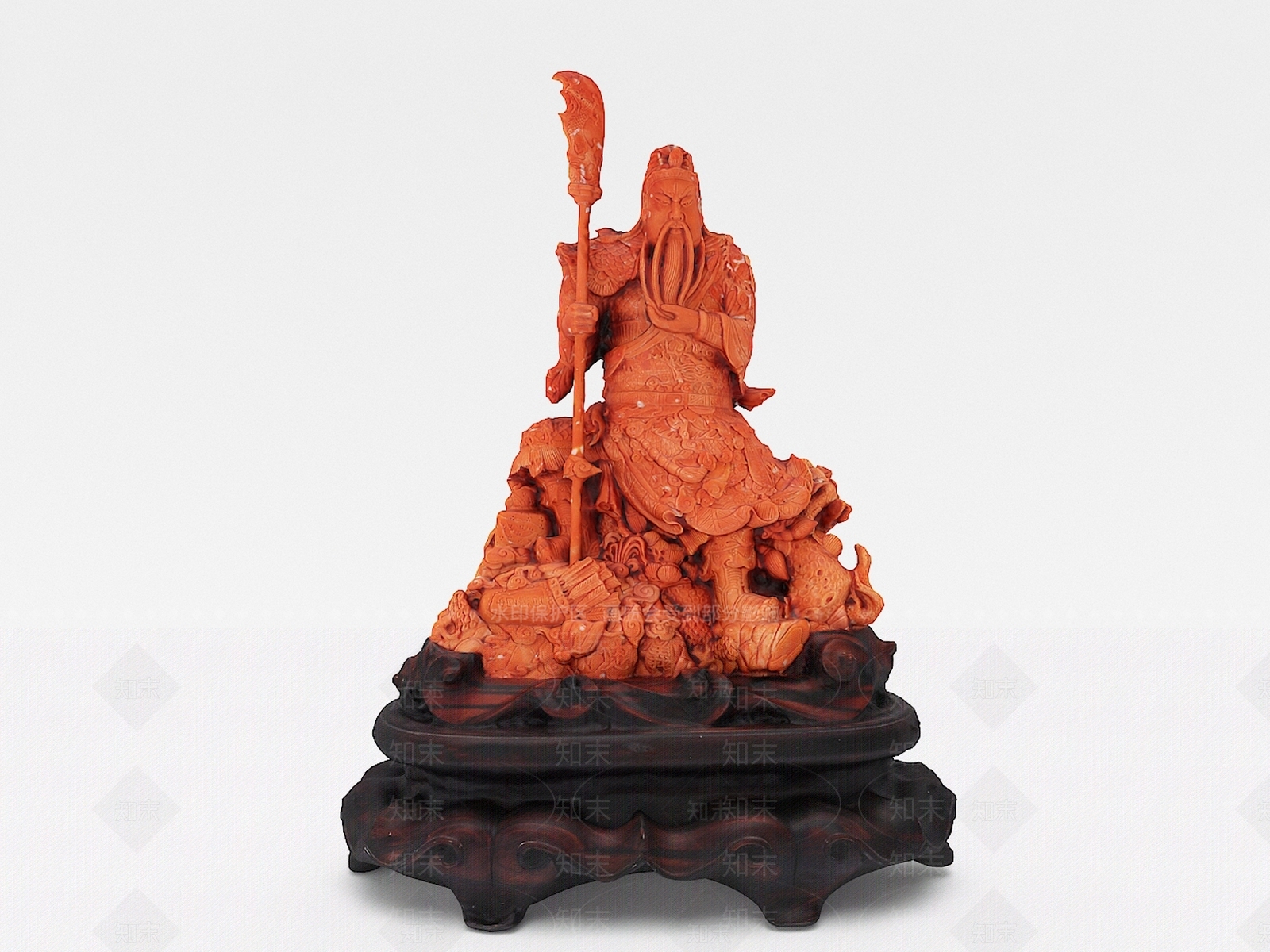 现代关羽雕塑摆件3D模型下载【ID:1106189649】