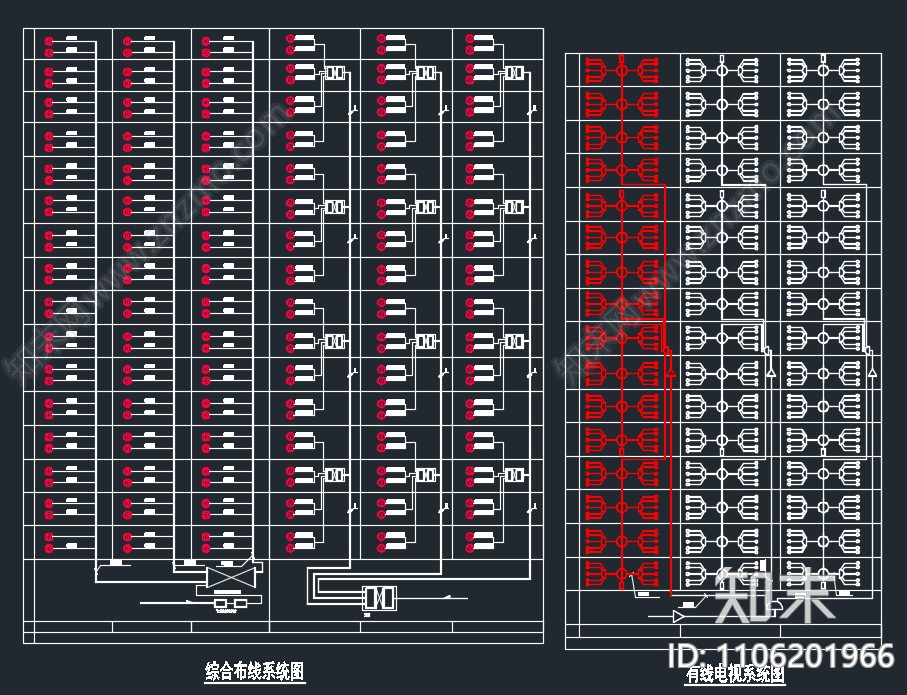 弱电智能化图库系统施工图下载【ID:1106201966】