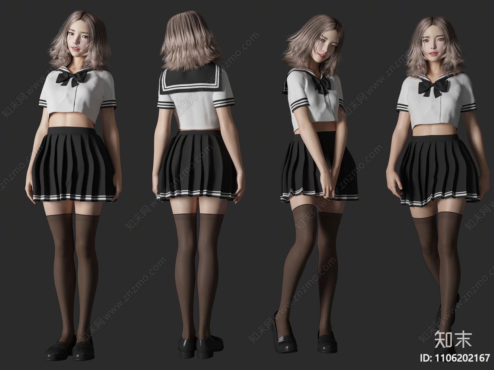 现代女人3D模型下载【ID:1106202167】