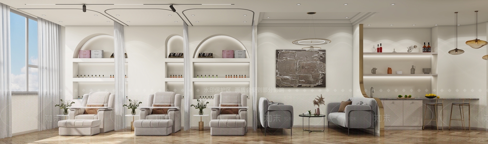 现代美甲店3D模型下载【ID:1106211908】