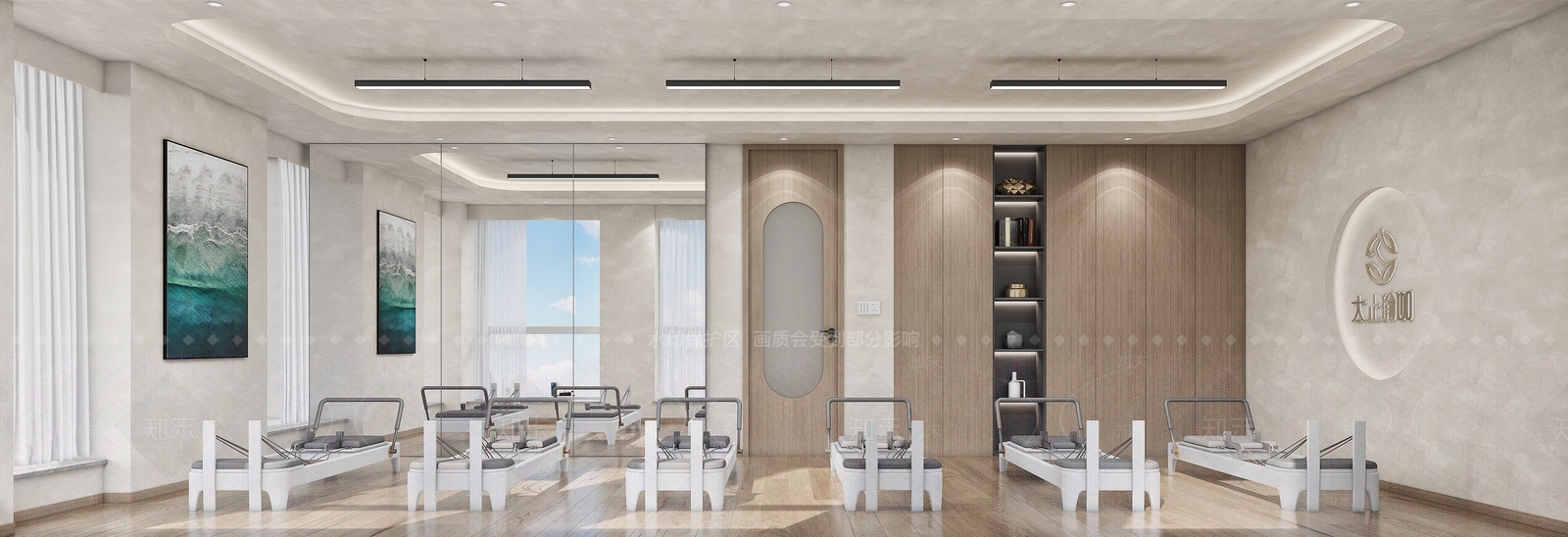 现代瑜伽室3D模型下载【ID:1106214905】