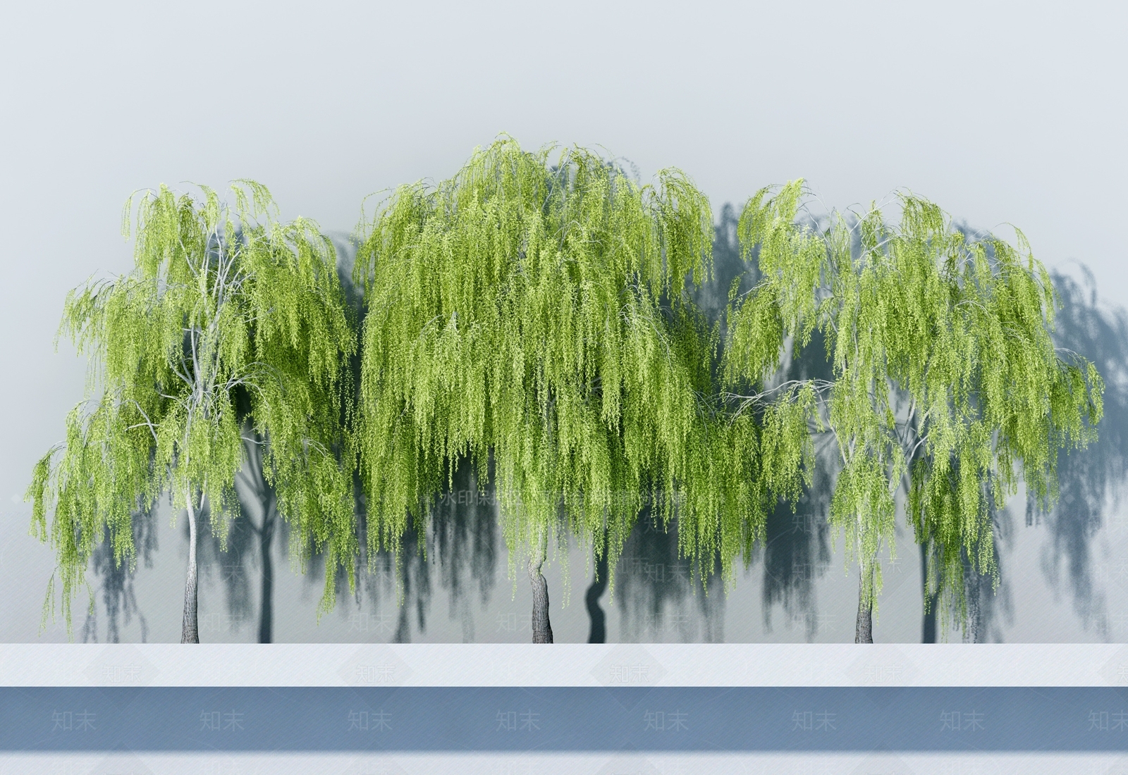 现代柳树3D模型下载【ID:1106221465】