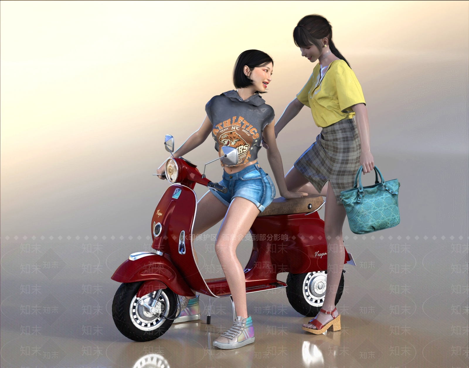现代东方女性SU模型下载【ID:1106222389】
