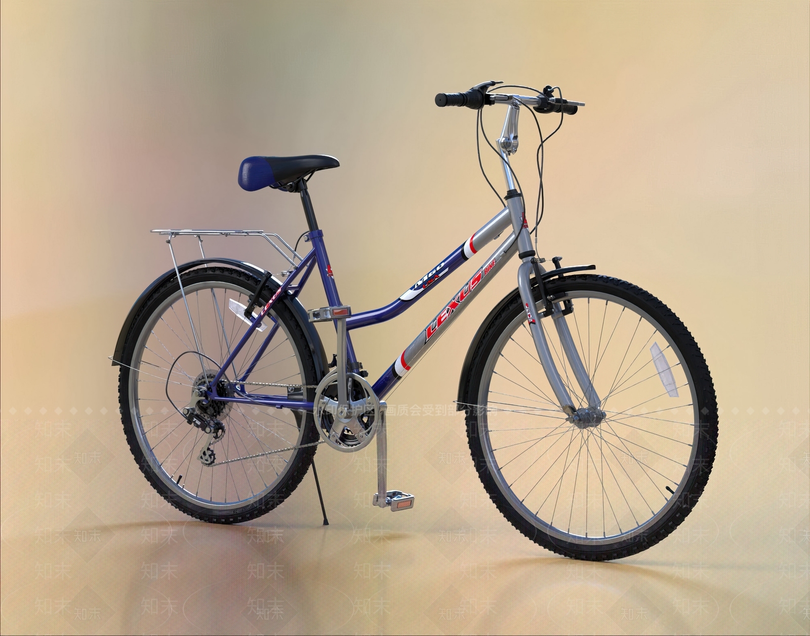 现代山地车3D模型下载【ID:1106222847】