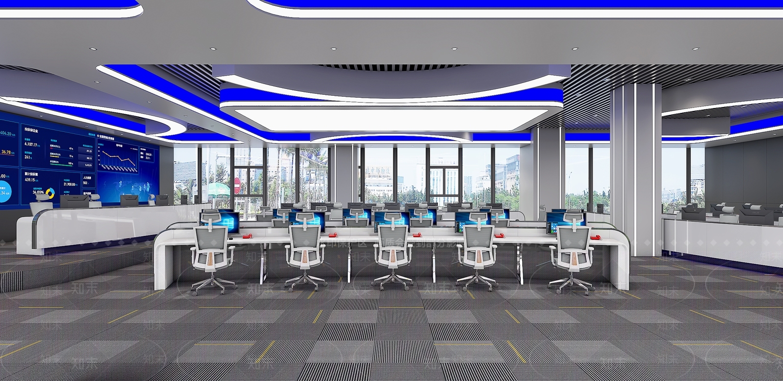 现代指挥控制室3D模型下载【ID:1106228834】