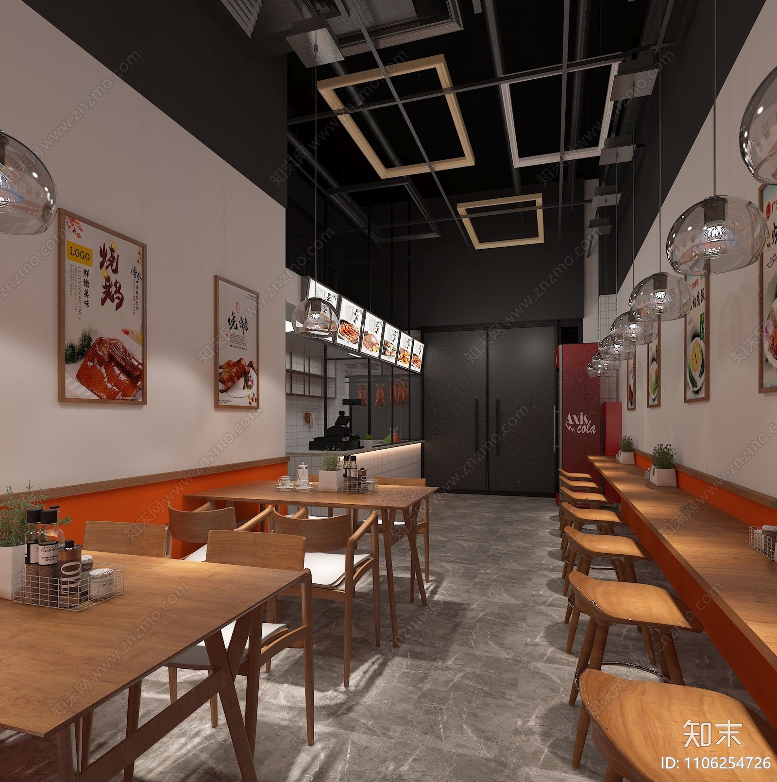 现代烤鸭店3D模型下载【ID:1106254726】