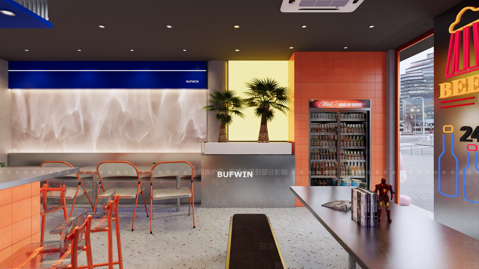 工业风炸鸡店SU模型下载【ID:1106230040】
