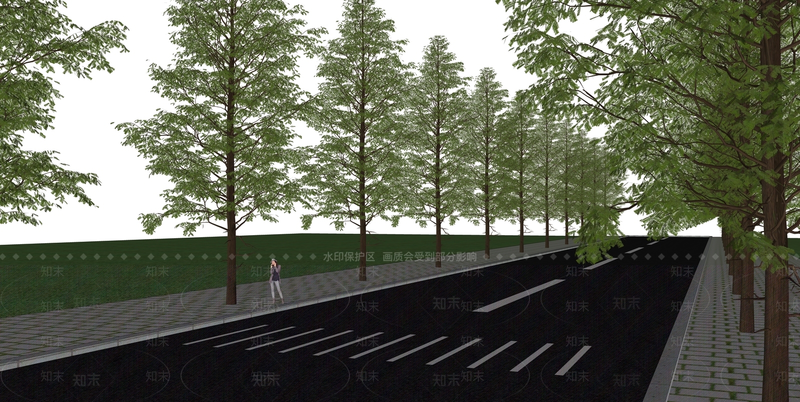 现代道路SU模型下载【ID:1106234003】