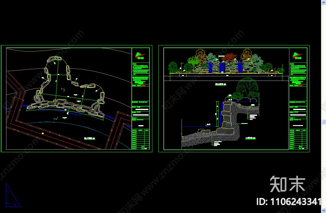 假山cad施工图下载【ID:1106243341】