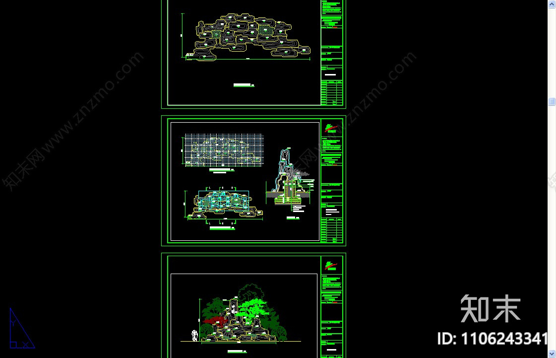 假山cad施工图下载【ID:1106243341】