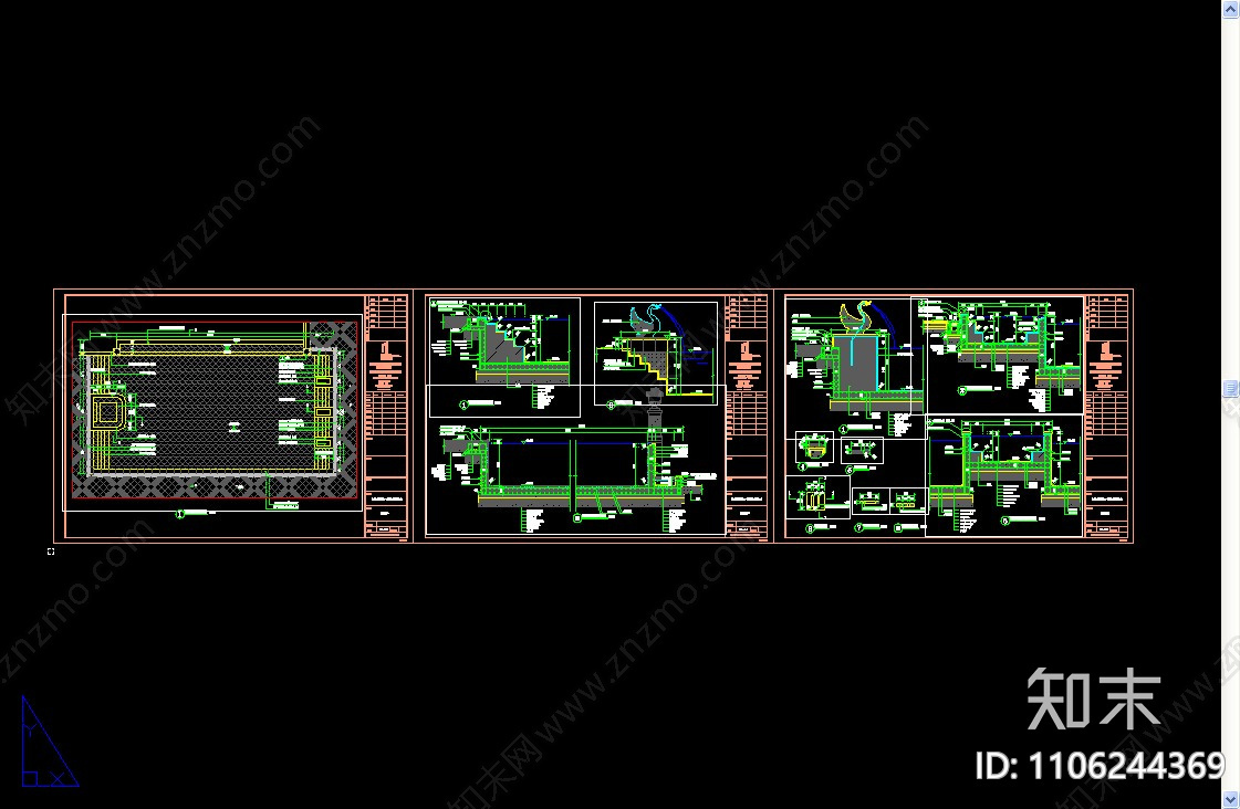 庭院cad施工图下载【ID:1106244369】